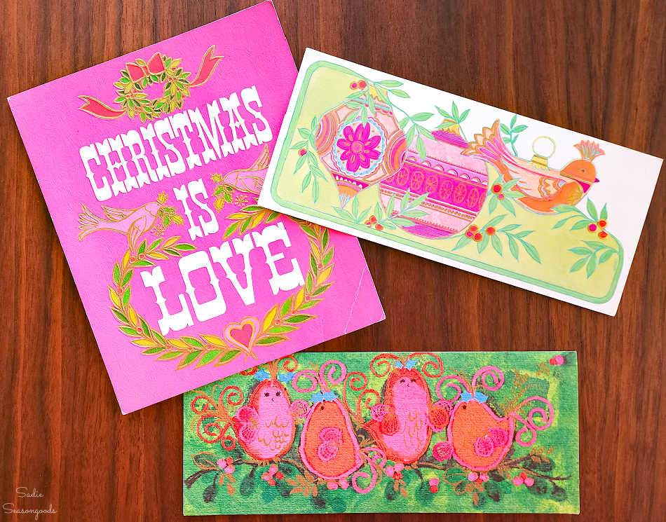 mid century modern christmas cards