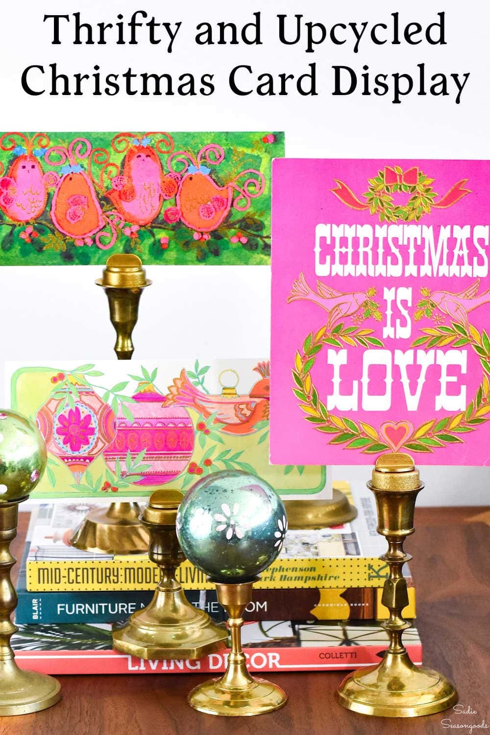 unique way to display christmas cards