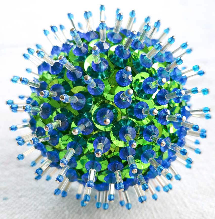 beaded christmas ornament