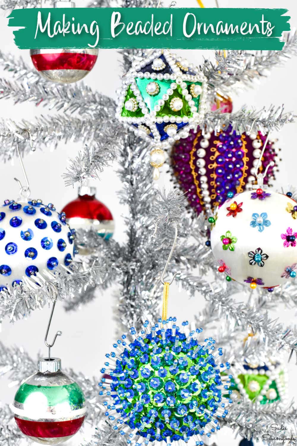 vintage style push pin ornaments