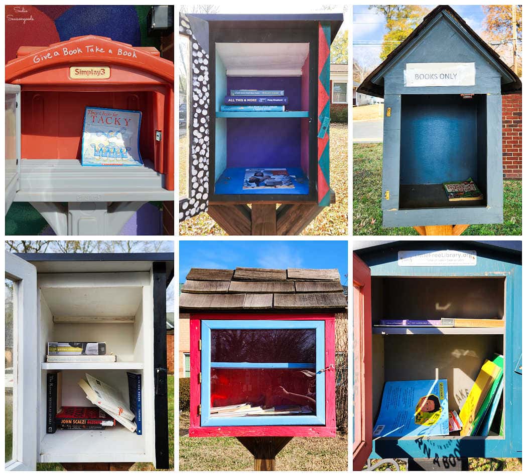 empty little free libraries
