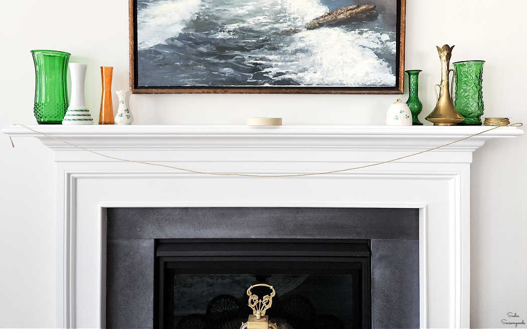 making a diy garland for st. patrick's day