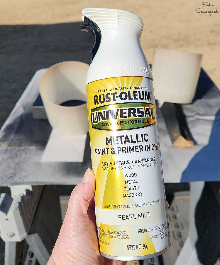 spray painting glass light shades