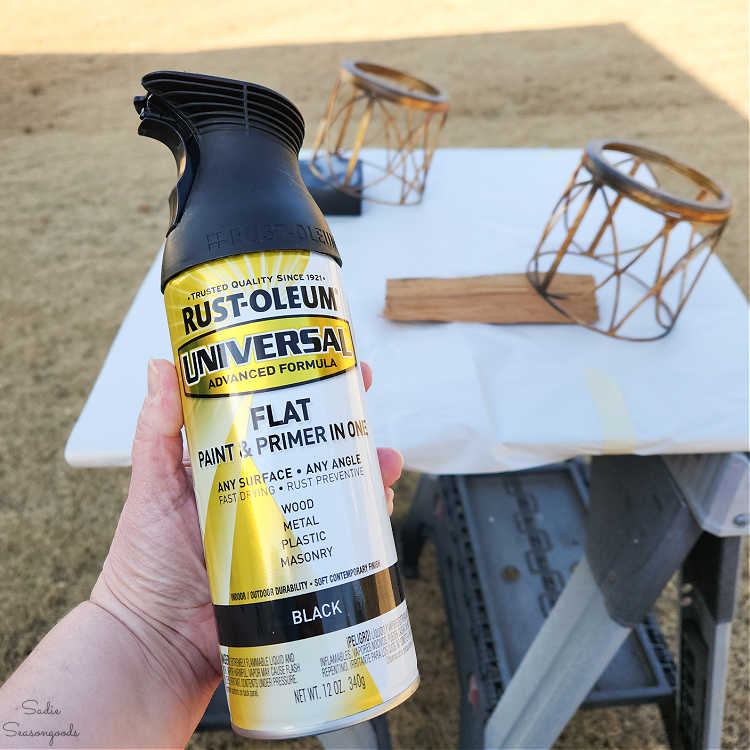 flat black spray paint on metal