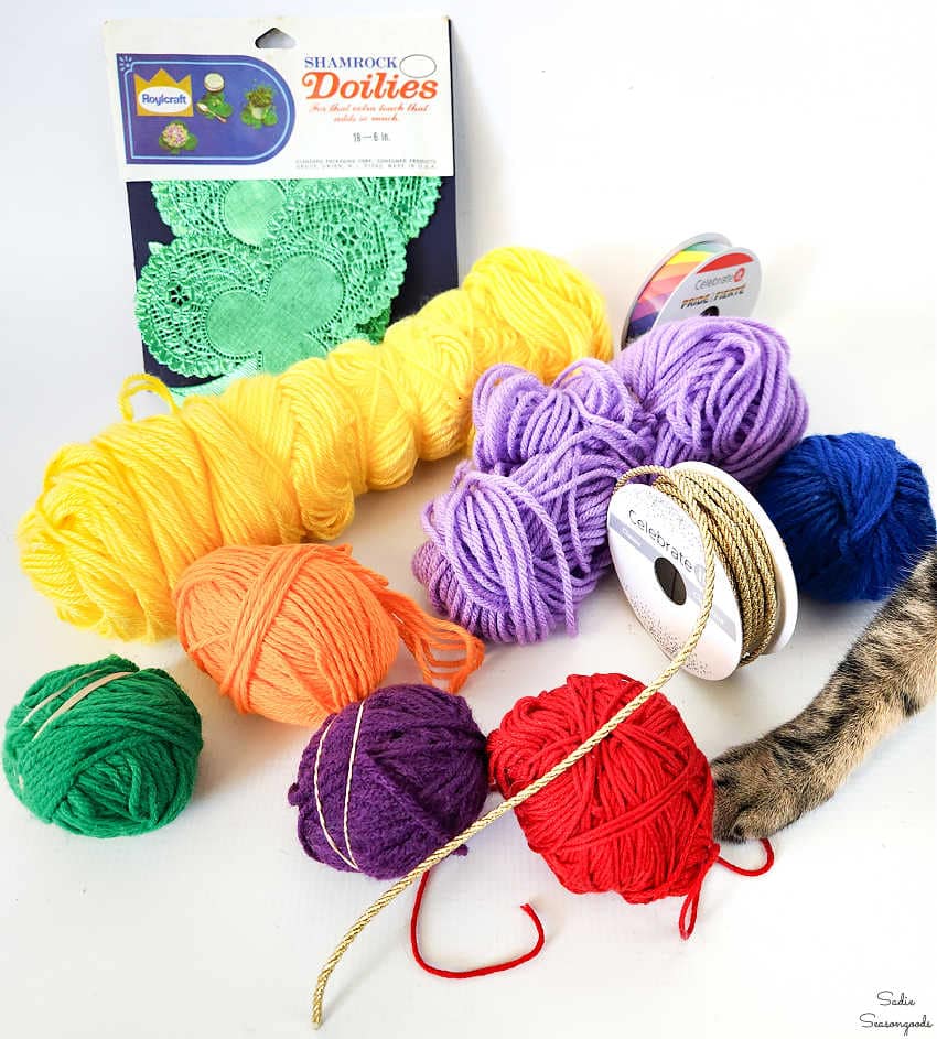 craft supplies for a st patrick's day garland