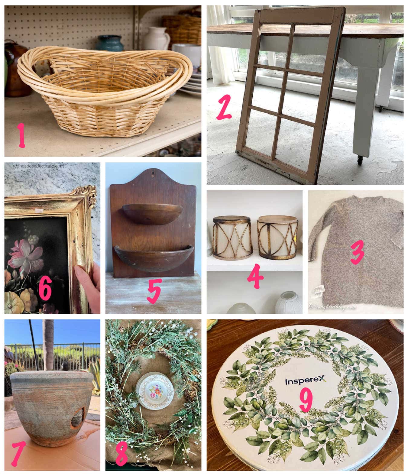 before pictures of upcycled crafts