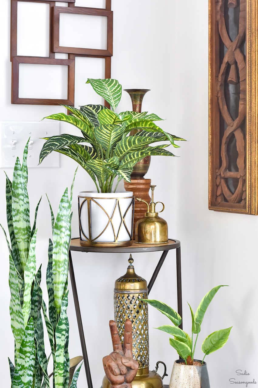how to use light fixtures as plant pots