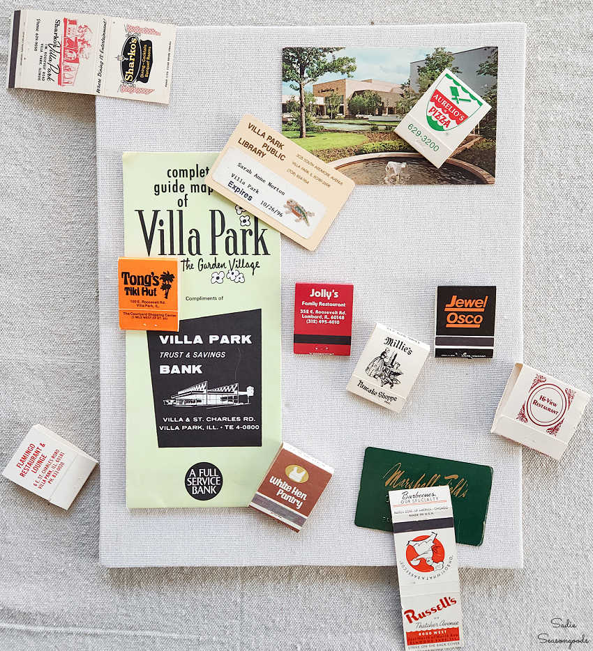 creating the layout of shadow box art