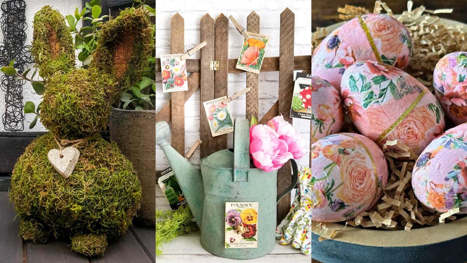 upcycled crafts and decoration ideas for spring
