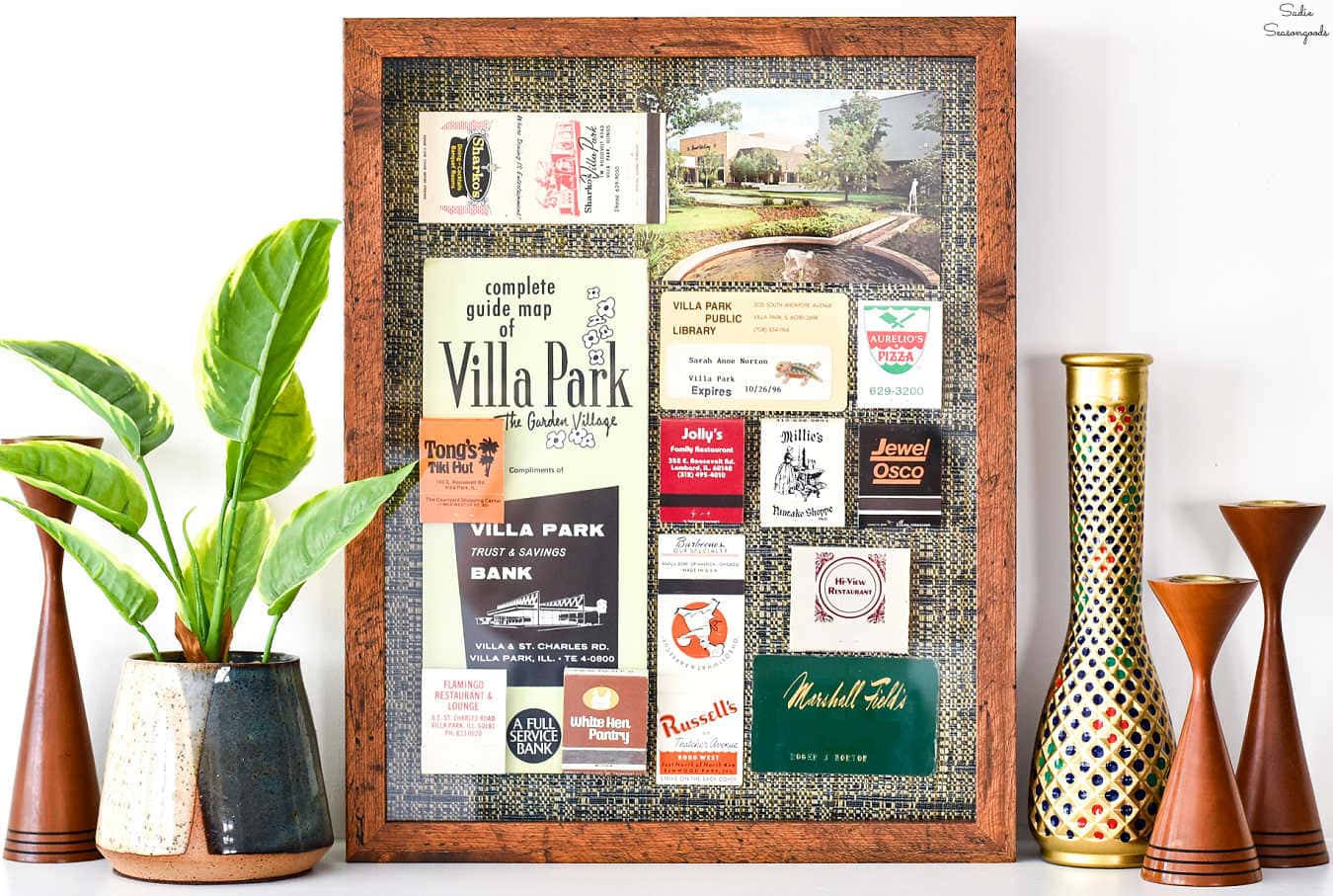 Shadow Box Art with Vintage Matchbooks