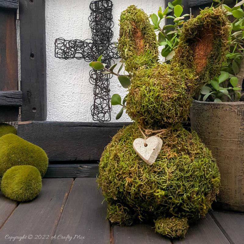 bunny decoration made from newspaper