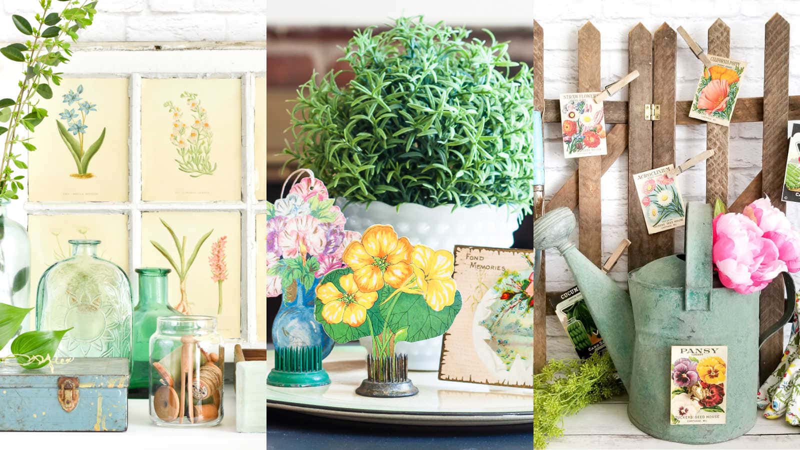 DIY and Upcycled Spring Decorations