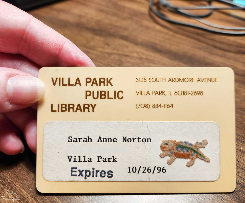 vintage library card from villa park il