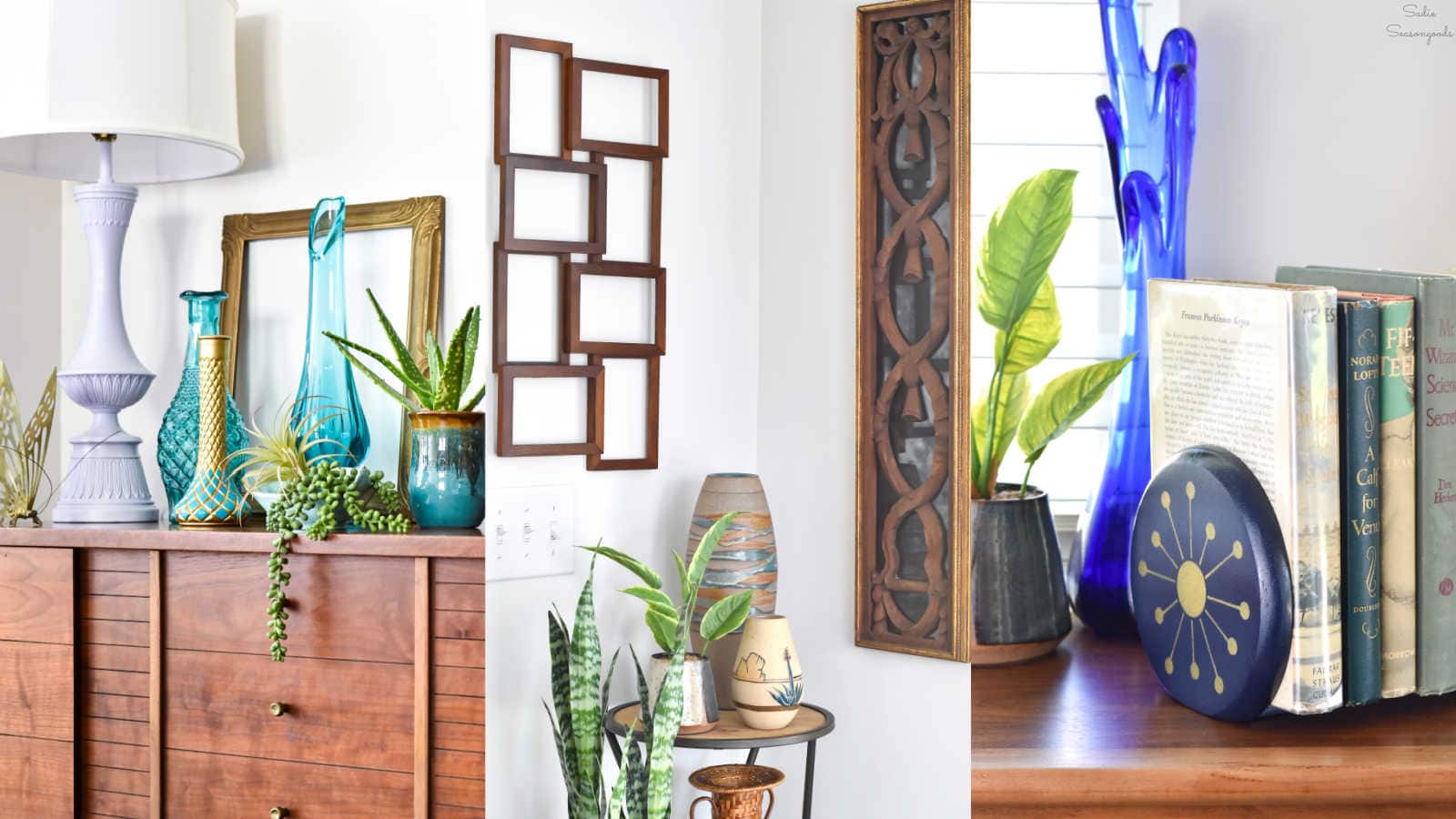 thrift store finds as home decor