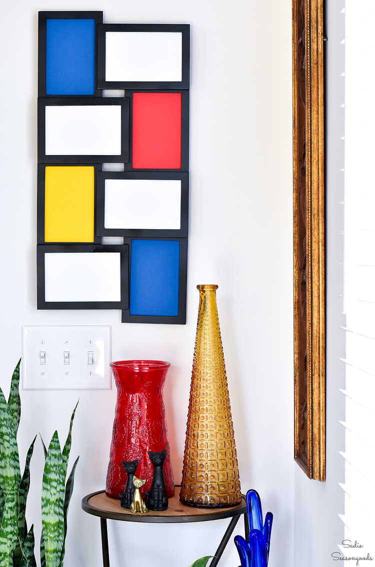 upcycle geometric art for a mid-century modern home