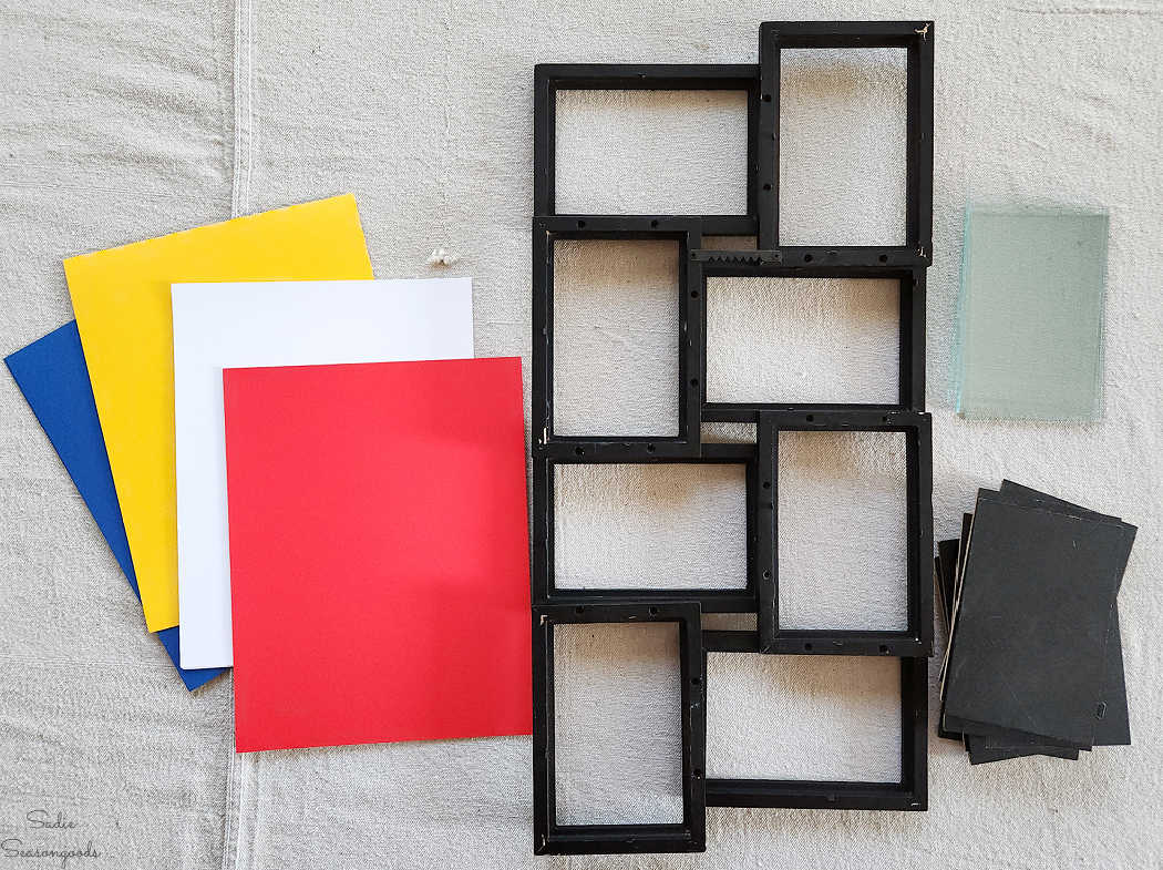 colorful cardstock to put in a collage frame