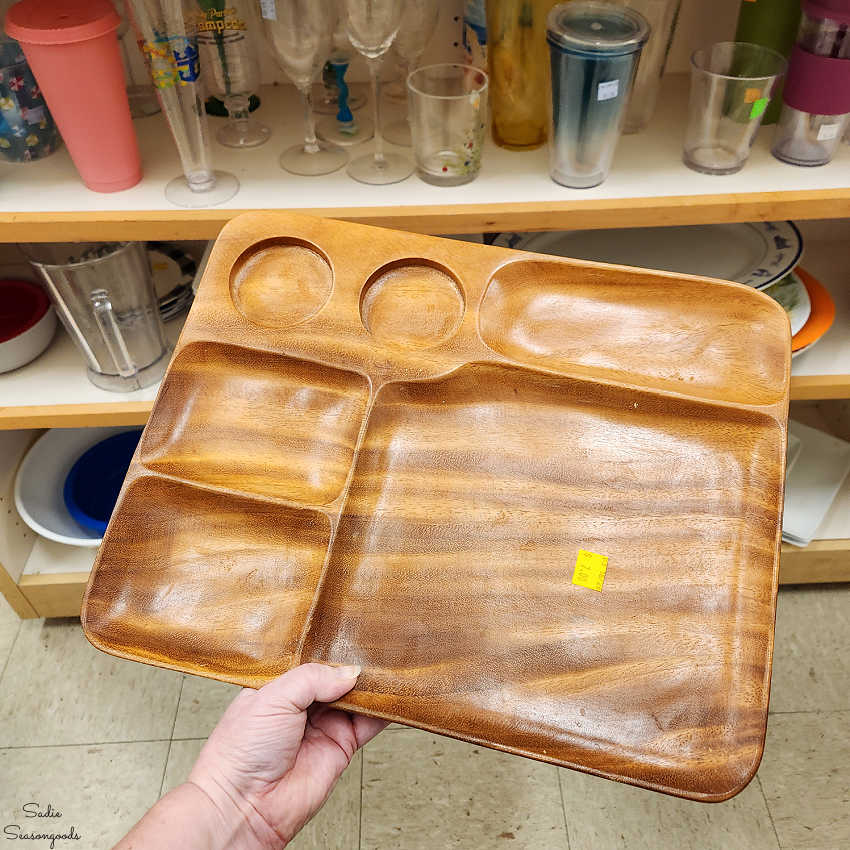 wooden molded tray