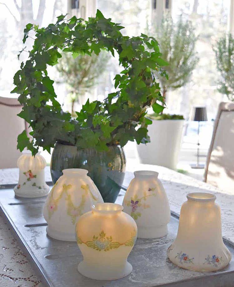 upcycled lanterns from glass pendant light shades