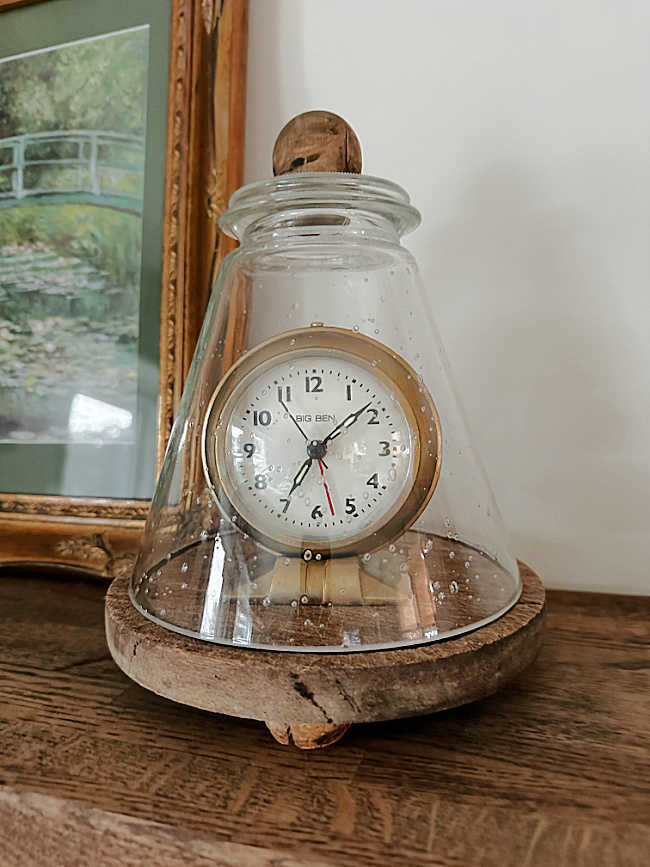 diy glass cloche from a pendant light shade