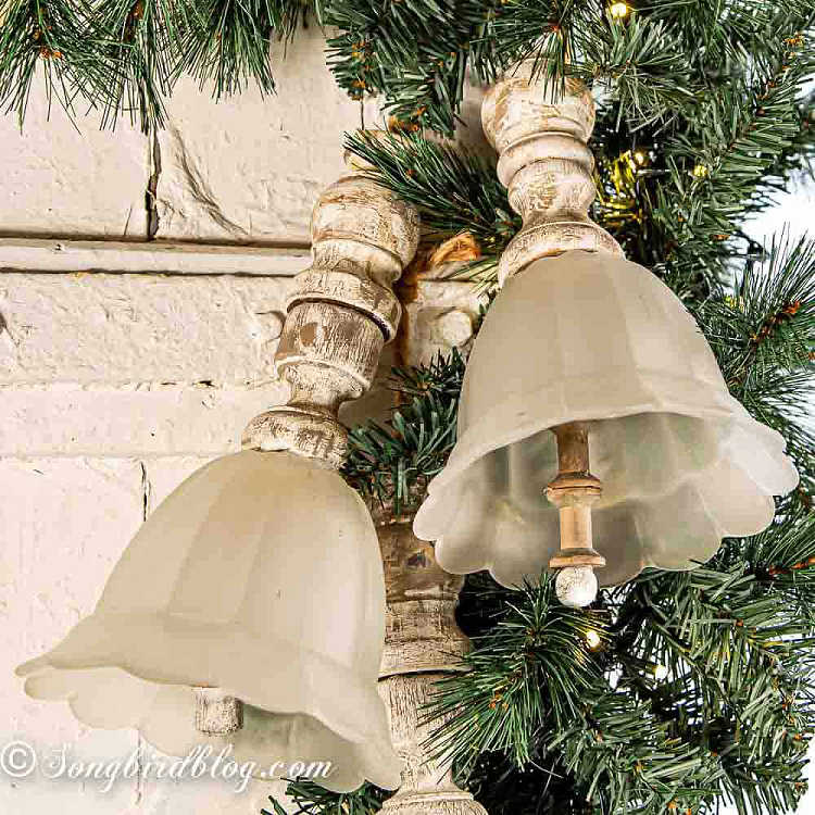 chandelier shades as christmas bells