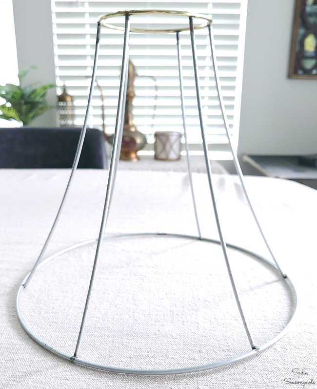 lampshade frame before painting