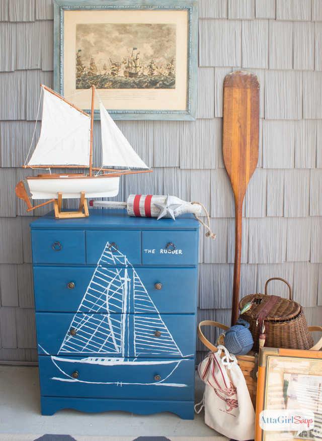 painting a dresser for a nautical themed bedroom