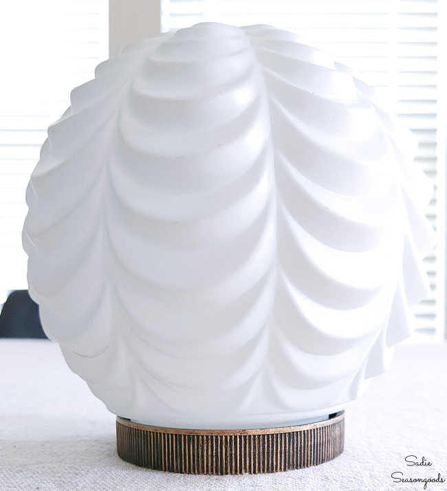 turning a glass globe light into home decor