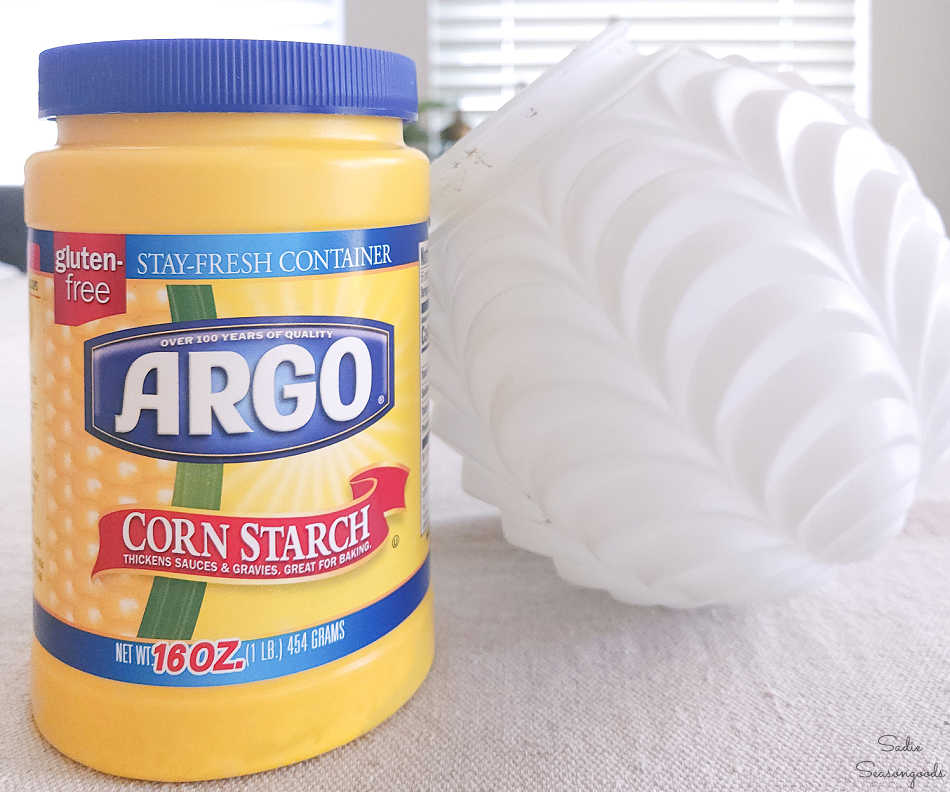 crafting with a plastic lid