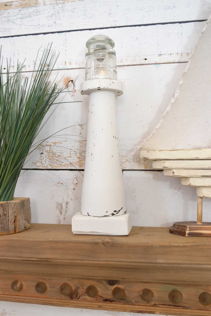 how to make a lighthouse from a table leg