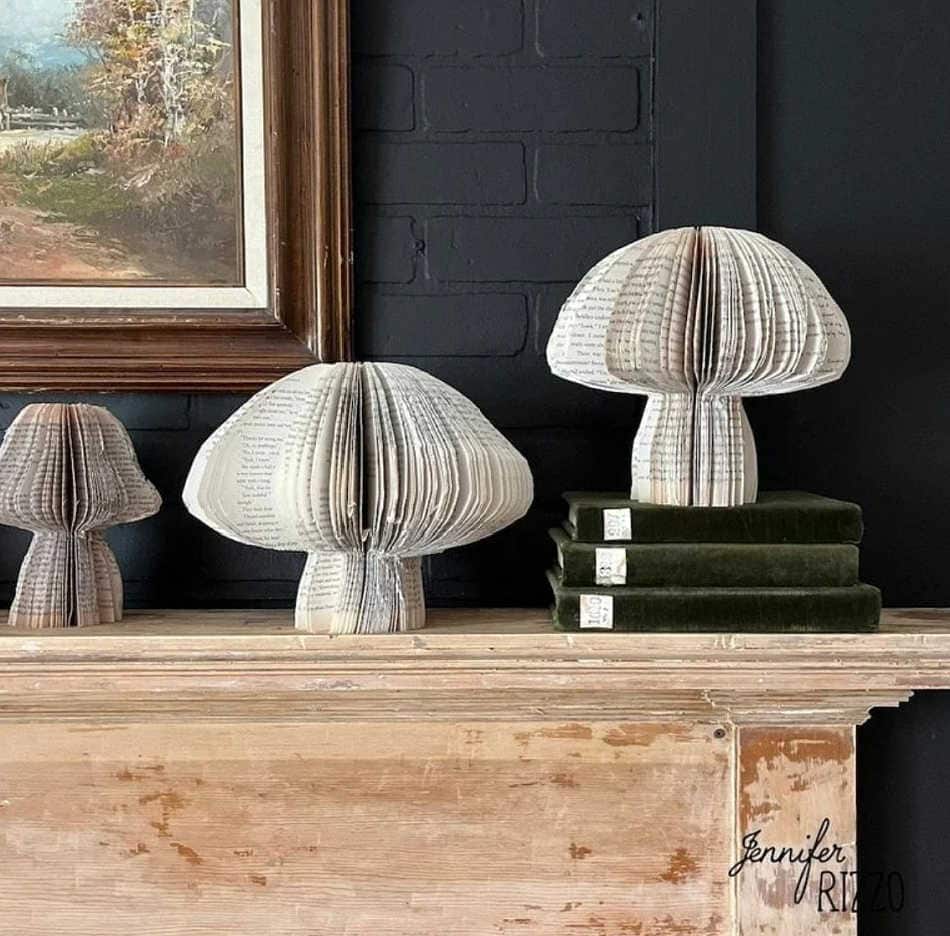 how to make mushrooms from old books