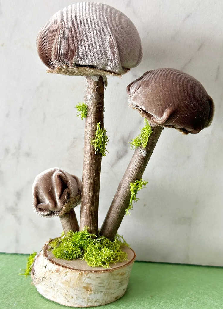 velvet mushroom decor