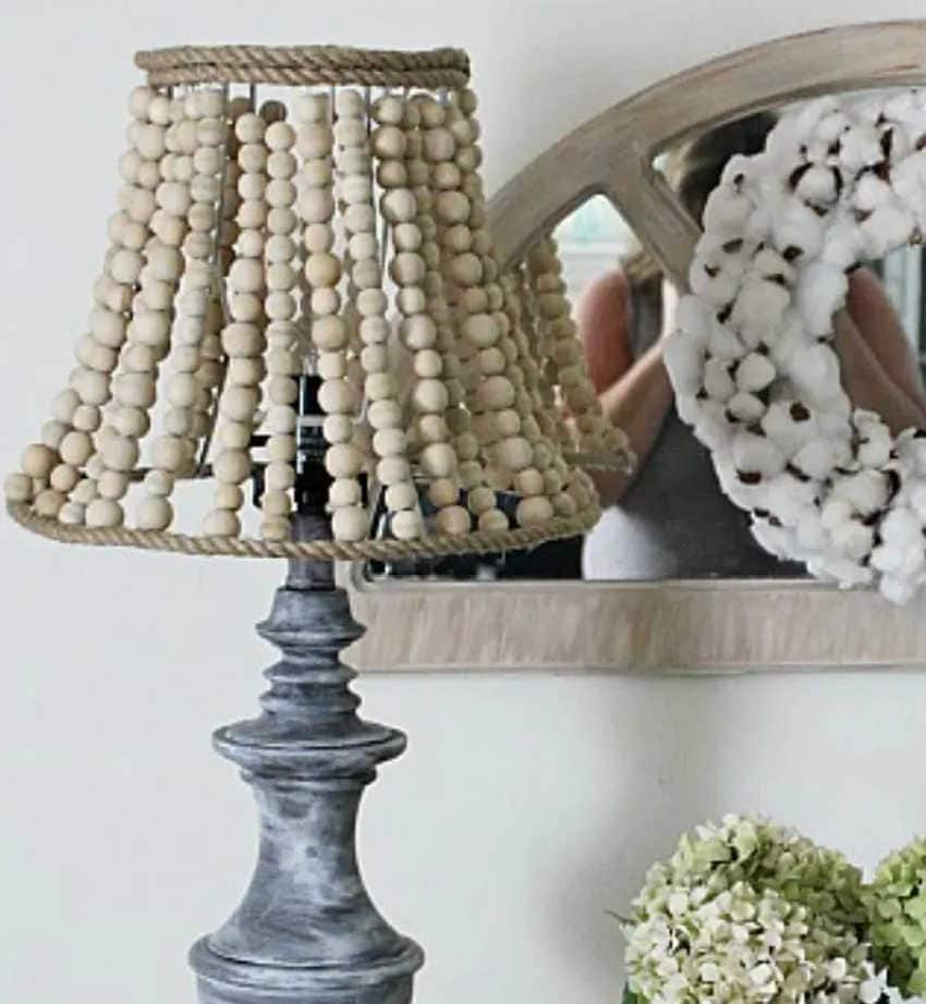 how to make a wooden beaded lampshade