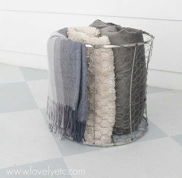 diy metal basket from a lampshade