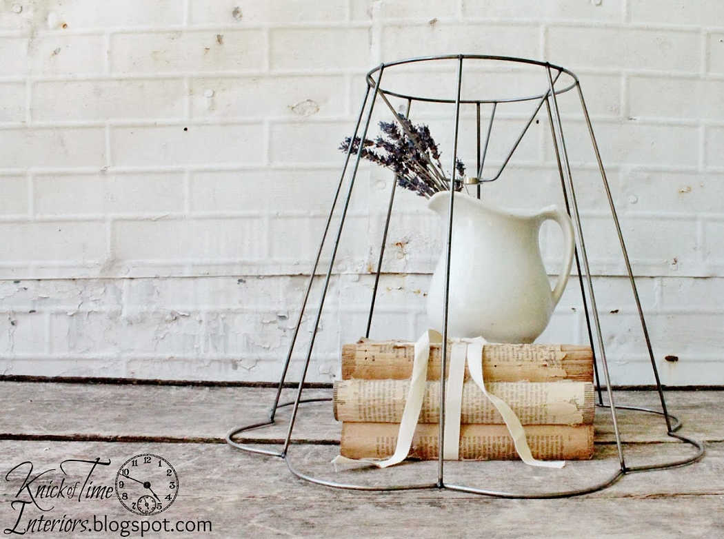 upcycled lampshade as a cloche