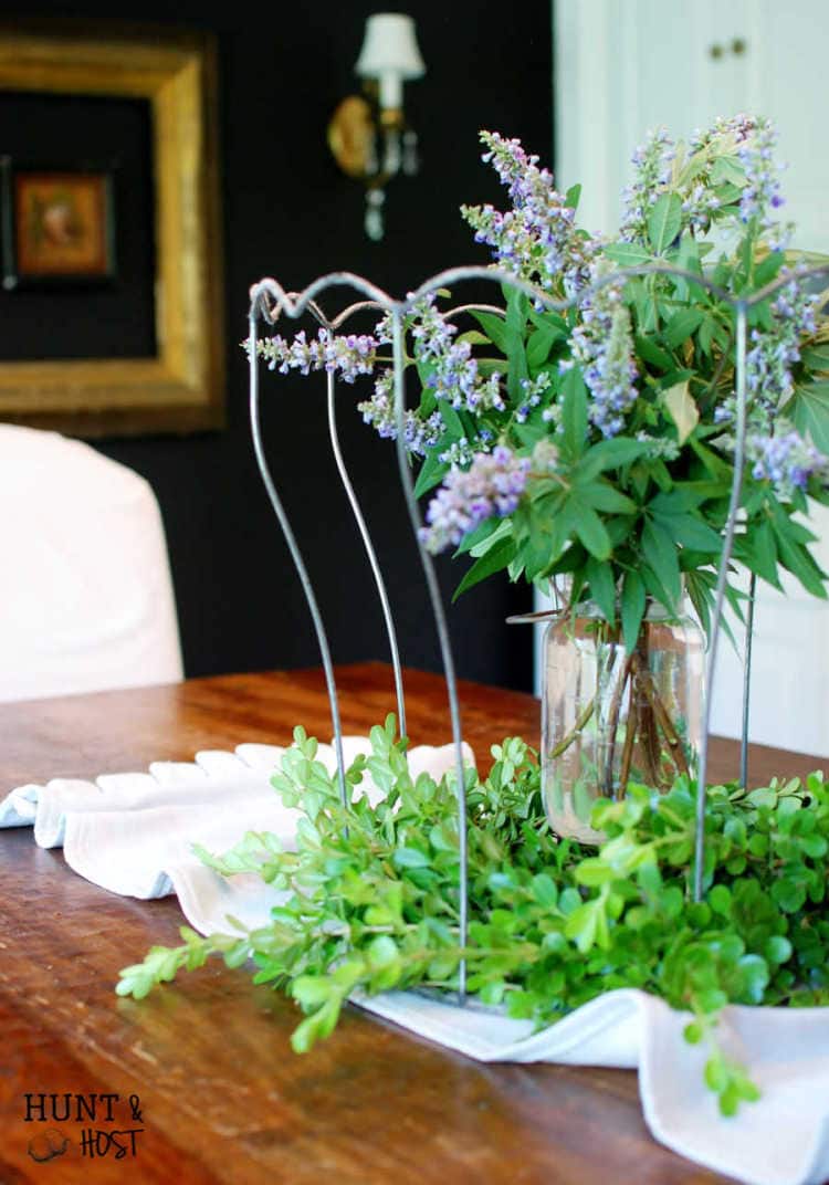 how to upcycle a lampshade into a centerpiece