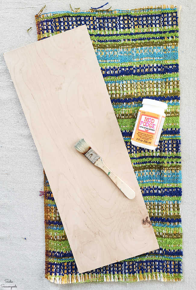 using vintage mid-century modern fabric in wall art