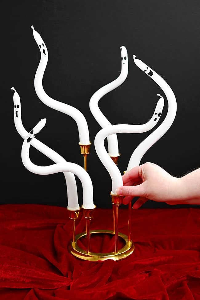 bending taper candles