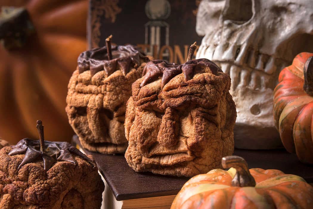 spooky apple head decor
