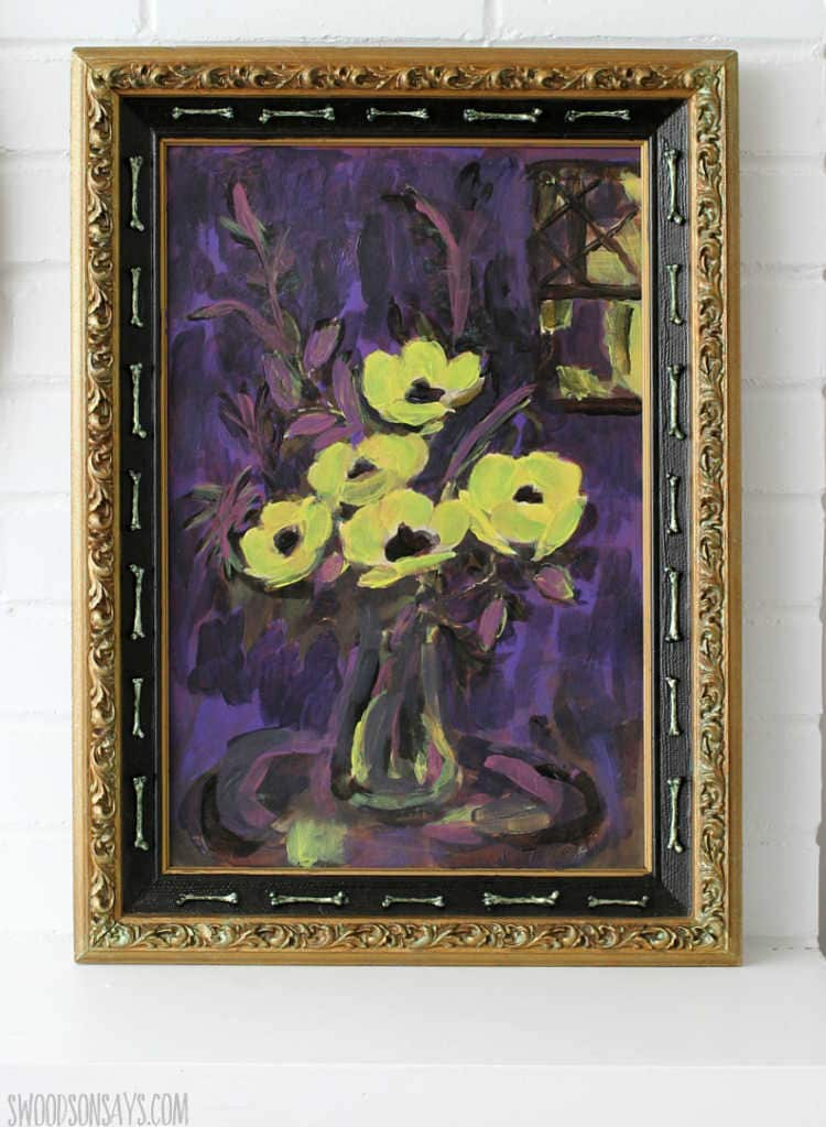 upcycled artwork from the thrift store