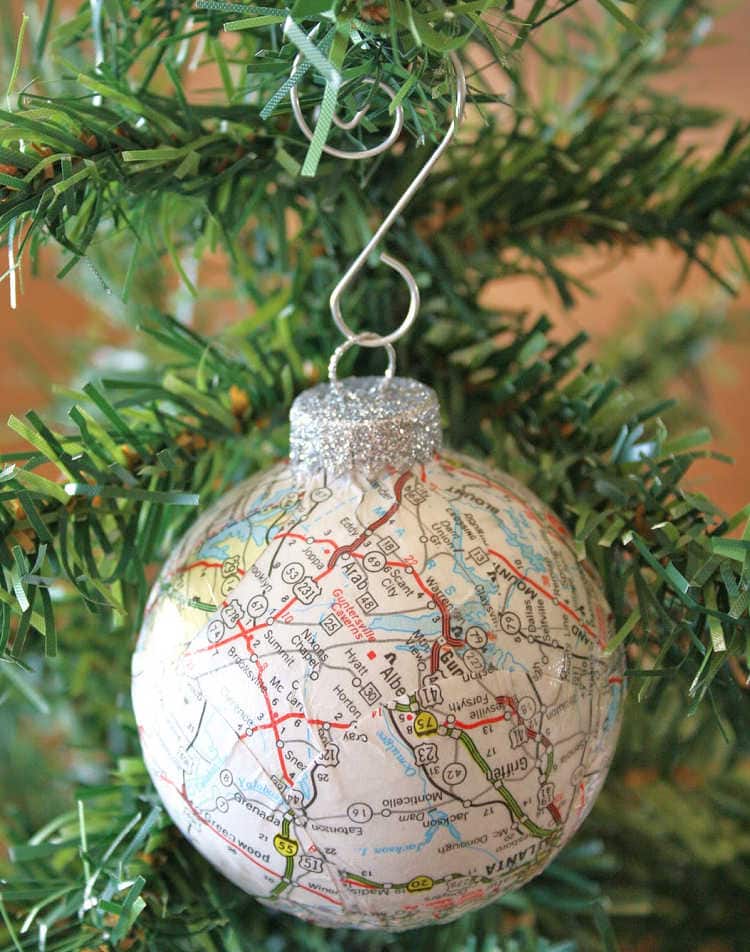 diy map ornament